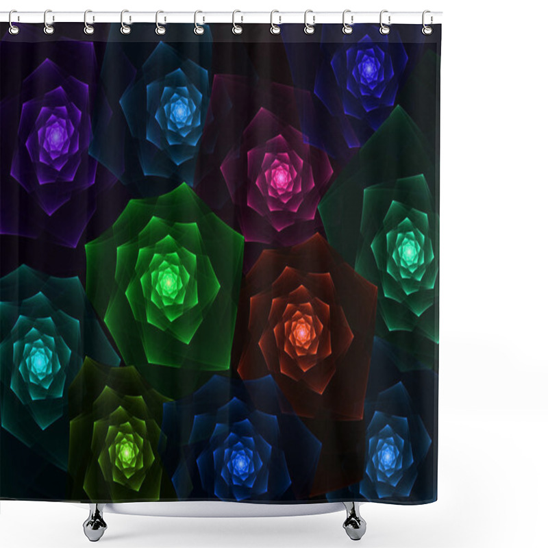 Personality  Abstract Fractal Background Shower Curtains