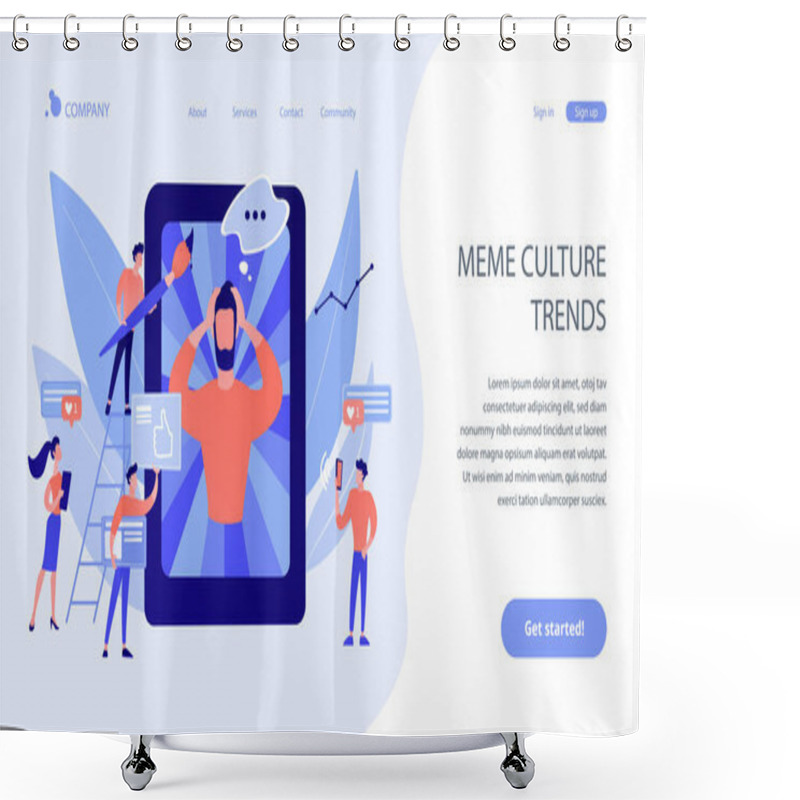 Personality  Internet Meme Concept Landing Page Shower Curtains