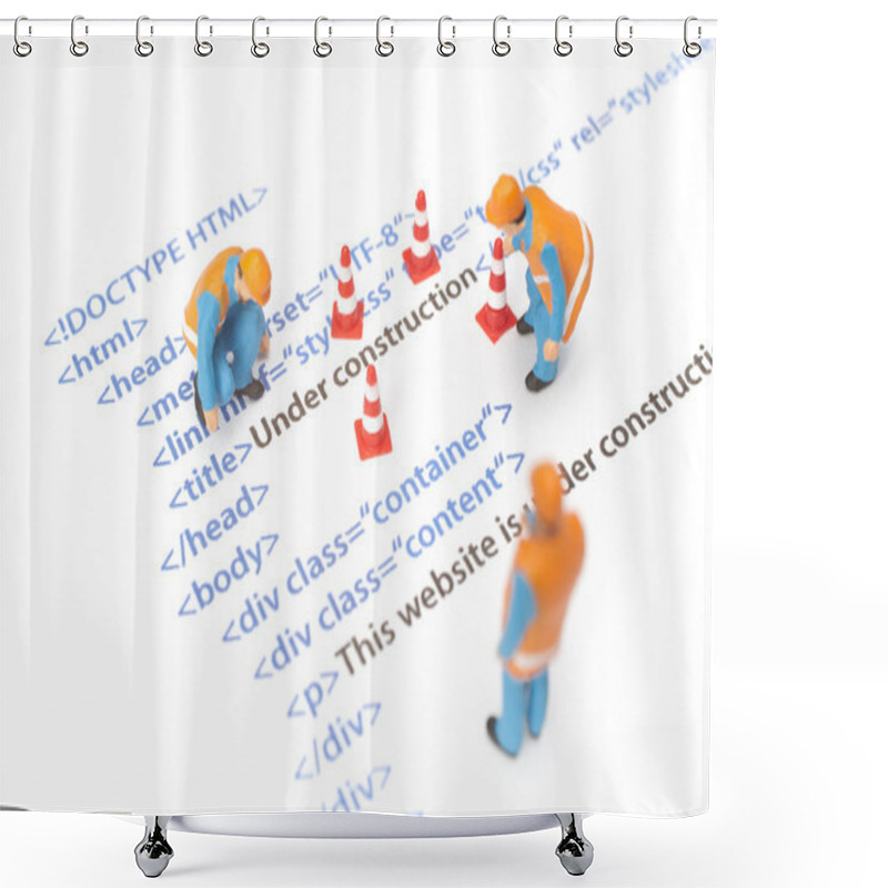 Personality  Website Under Construction Shower Curtains