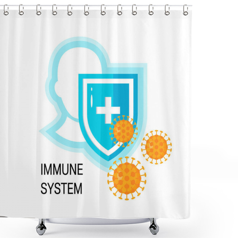 Personality  Immune System Vector Concept Shower Curtains