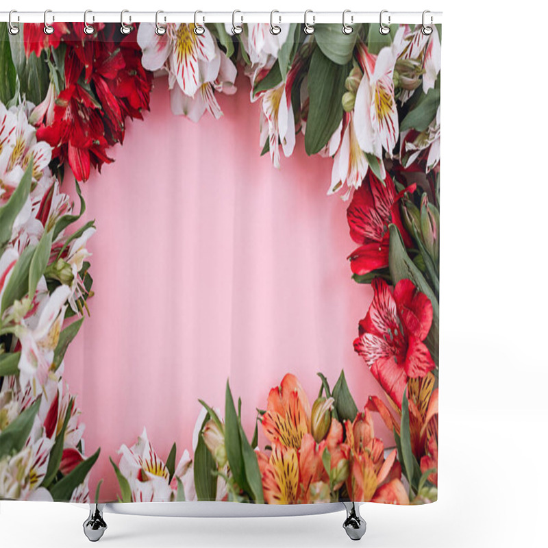 Personality  Beautiful Floral Background Alstromeria. Shower Curtains