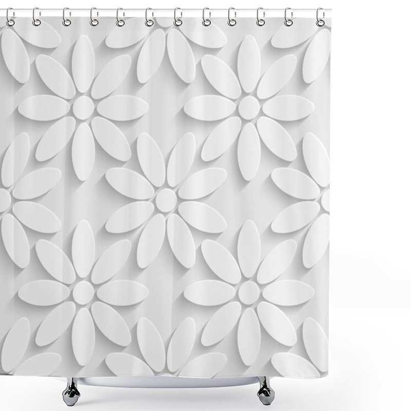 Personality  Seamless Abstract Floral Pattern Shower Curtains