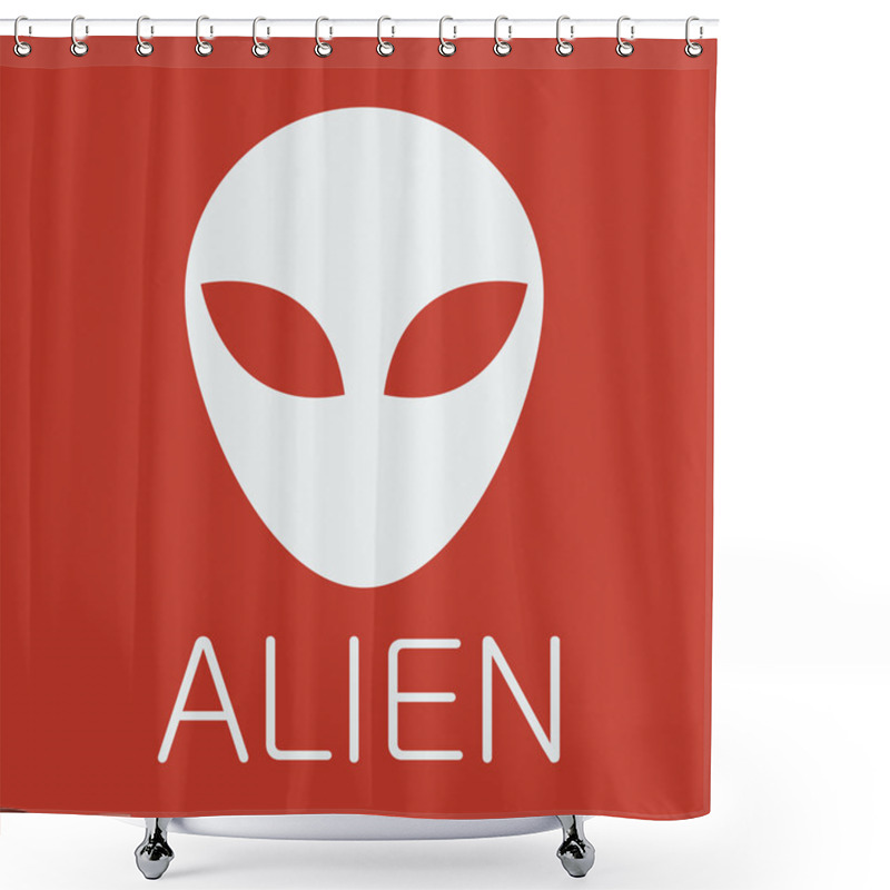 Personality  Abstract  Alien Logo Shower Curtains