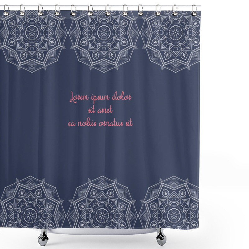 Personality  Floral Abstract Ornament Vector Illustration Shower Curtains