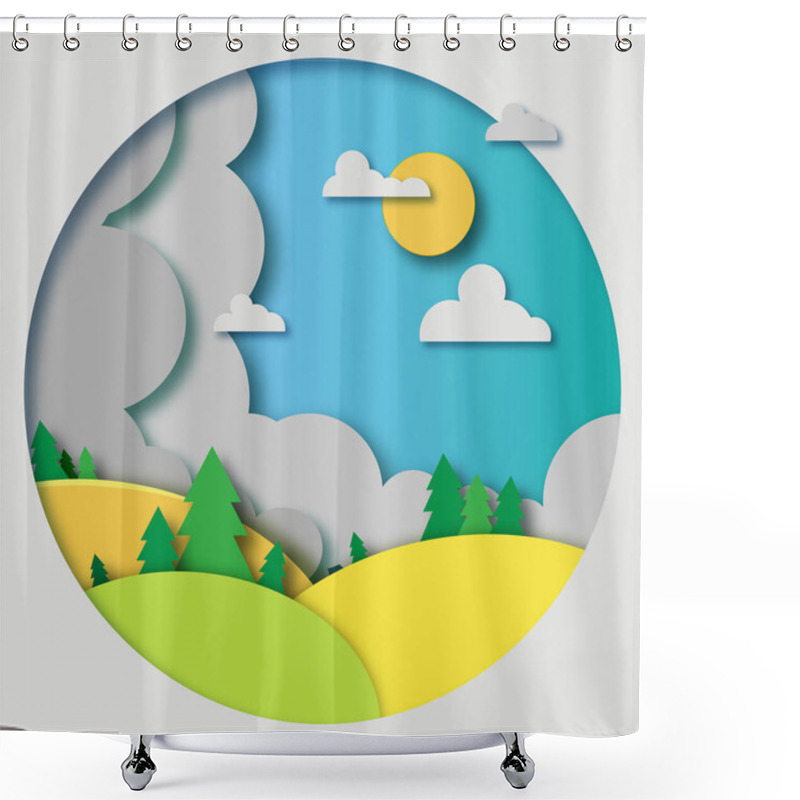 Personality  Autumn Composition Forest Meadows Shower Curtains