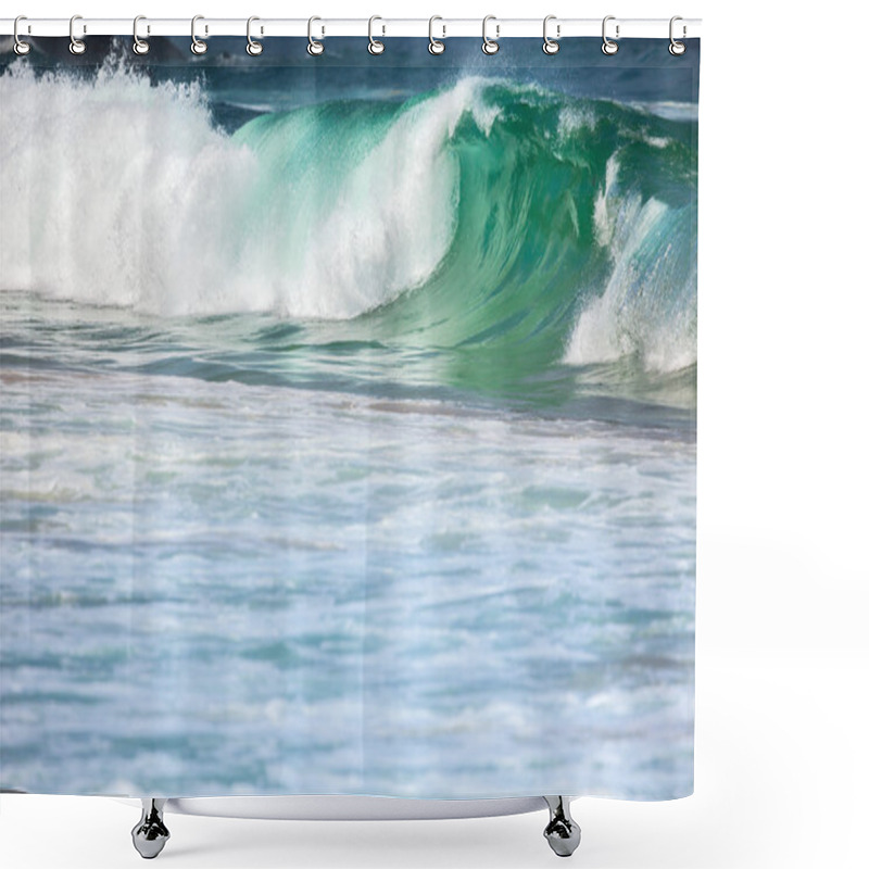 Personality  Big Stormy Ocean Waves  Shower Curtains