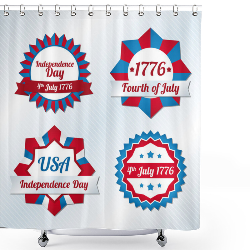 Personality  USA Independence Day Symbols Shower Curtains