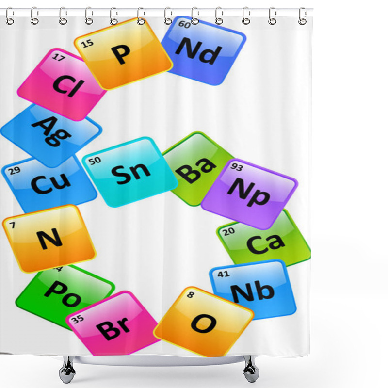 Personality  Periodic Table Number 6 Shower Curtains