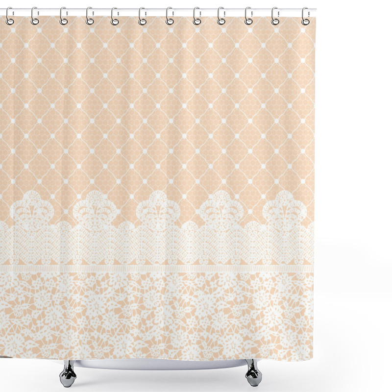 Personality  Lace Border Shower Curtains