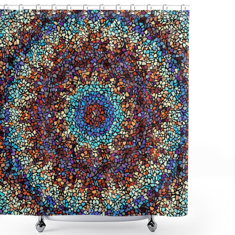 Personality  Seamless Mosaic Art Pattern Shower Curtains