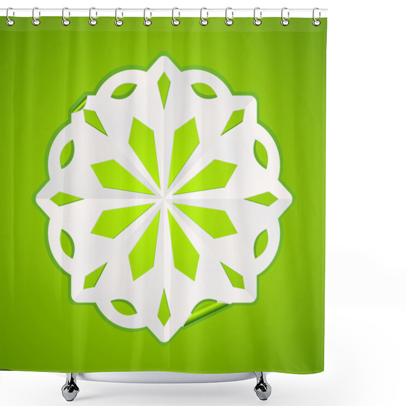 Personality  Paper Snowflake Shower Curtains