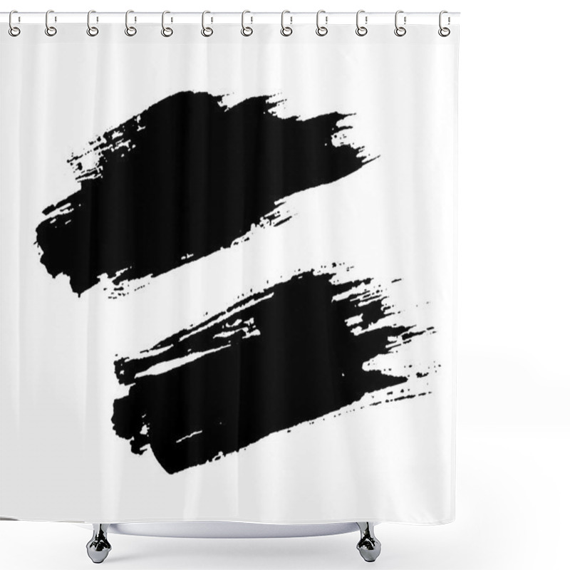 Personality  Grunge Brushes Texture Set Shower Curtains