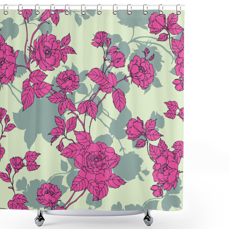 Personality  Spring Garden Flowers Pattern Shower Curtains