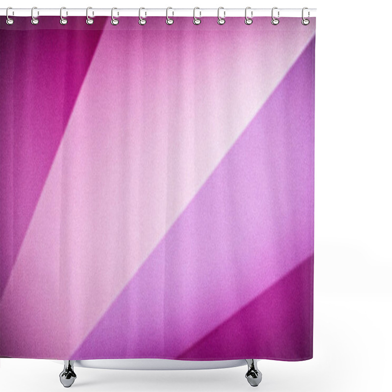 Personality  Abstract Geometric Background In Shades Of Pink, Magenta, And Purple With Grainy Texture, Soft Blur, And Layered Stripes, Perfect For Modern Wallpapers, Templates, And Creative Designs Shower Curtains