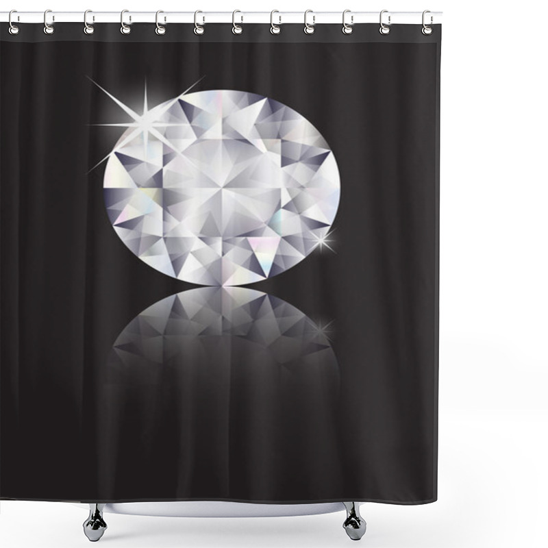 Personality  Diamond Reflected Shower Curtains