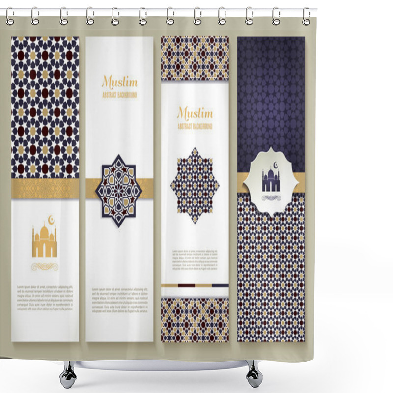 Personality  Brown Muslim Banners Set Shower Curtains