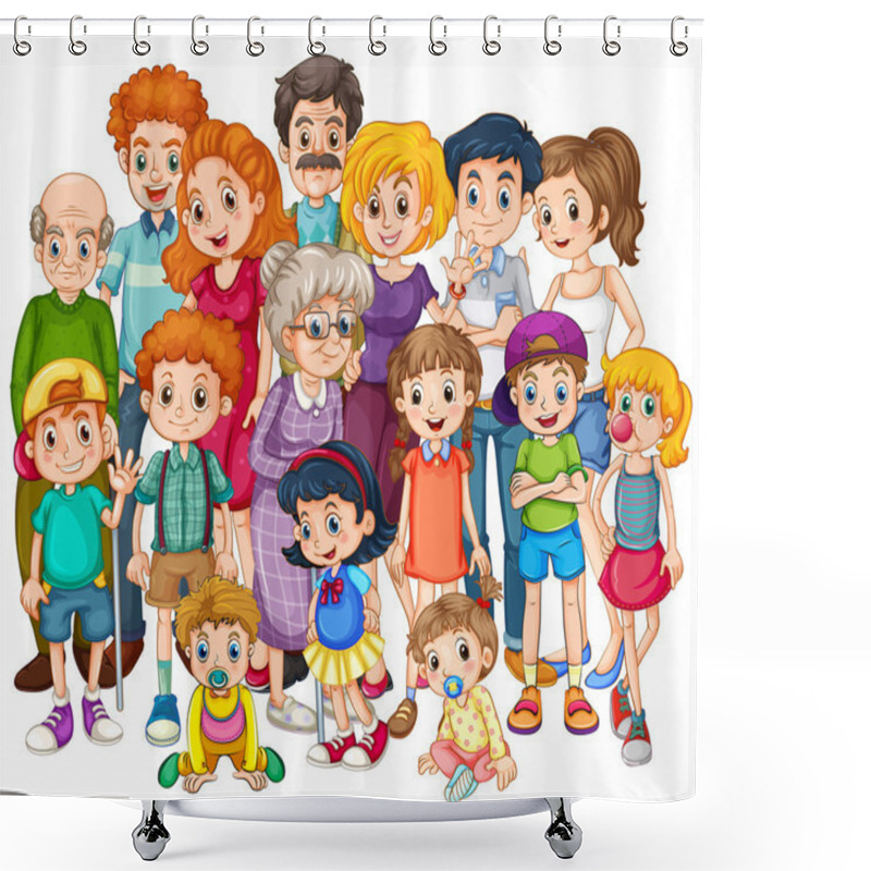 Personality  Family Shower Curtains