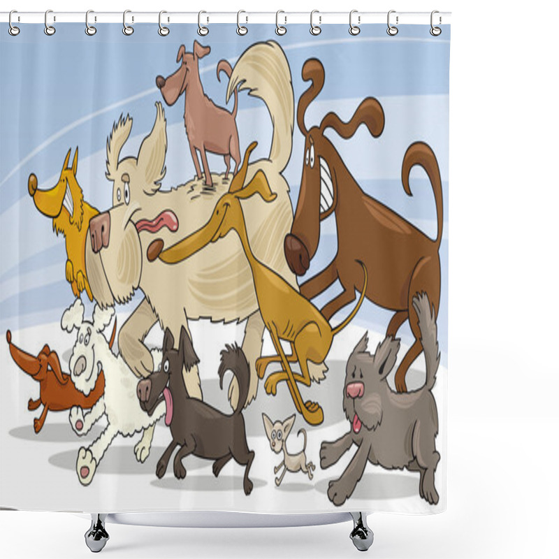 Personality  Running Dogs Shower Curtains