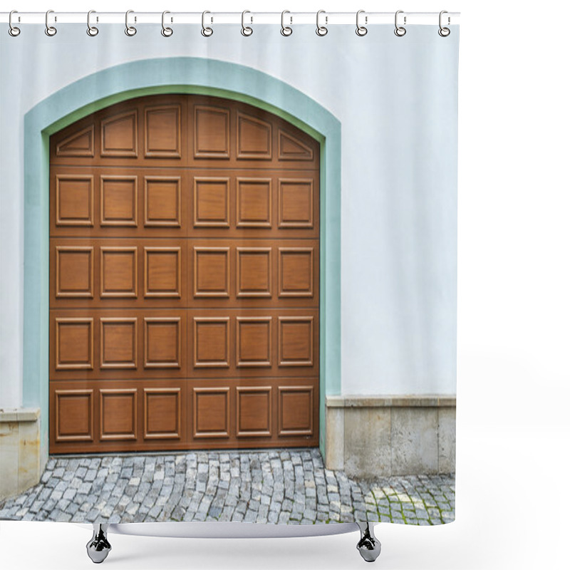 Personality  Wooden Garage Doors Shower Curtains