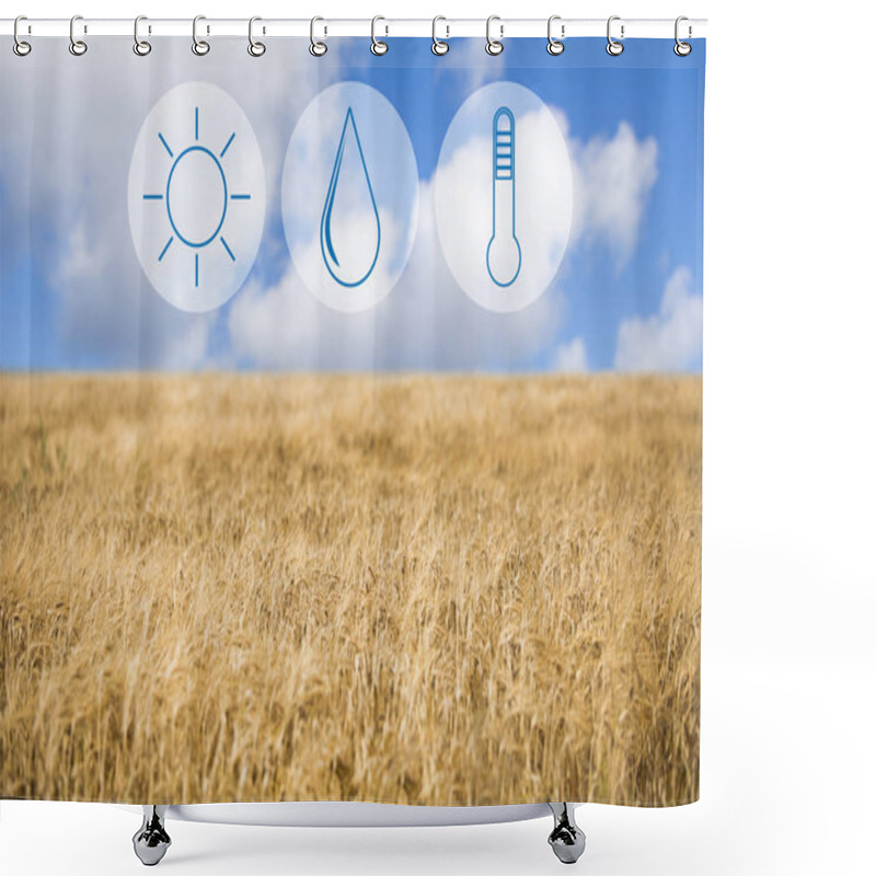 Personality  Digital Agriculture Concept Shower Curtains