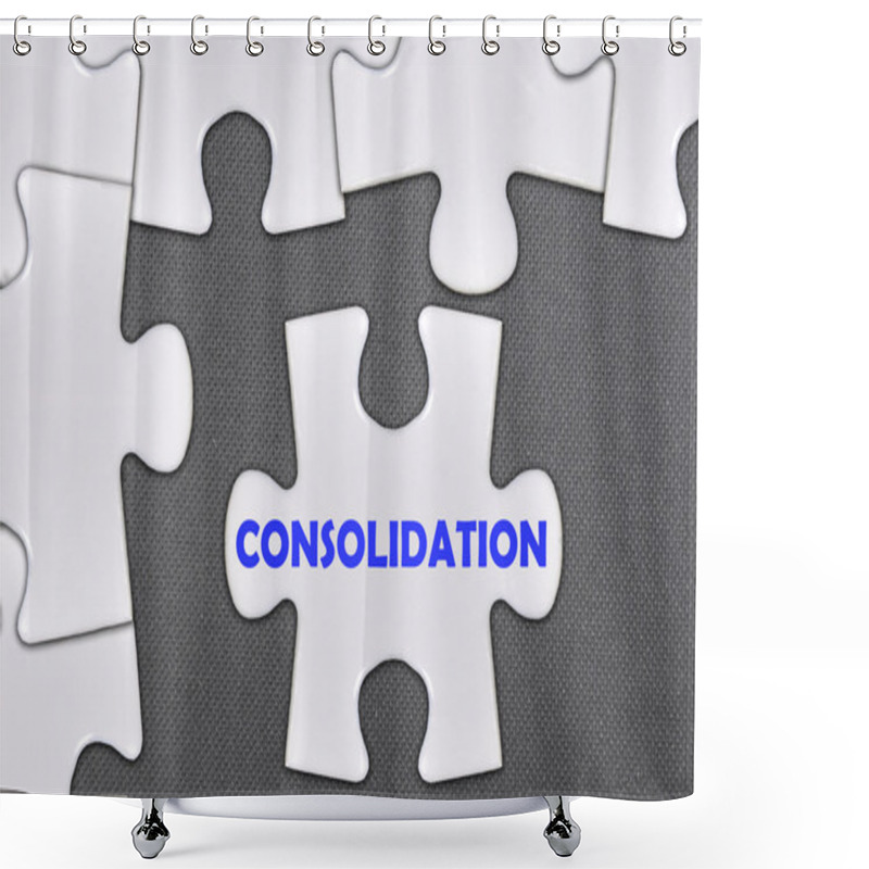 Personality  Jigsaw Puzzle Written Word Consolidation Shower Curtains