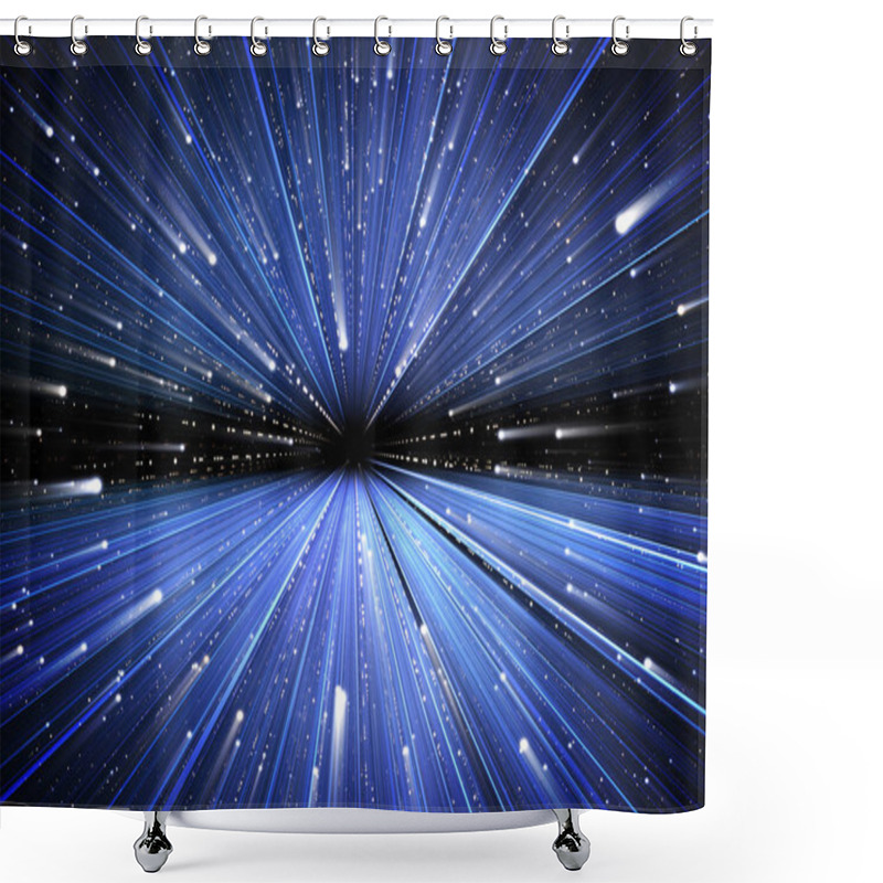 Personality  Time Warp, Traveling In Space. Shower Curtains