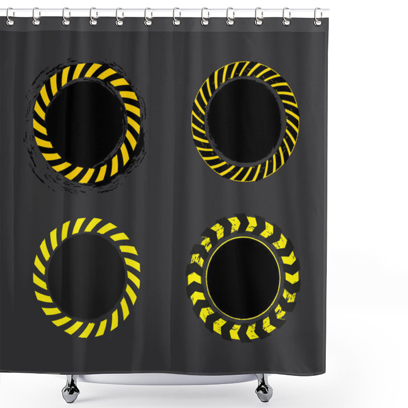 Personality  Danger Tape Banner Shower Curtains