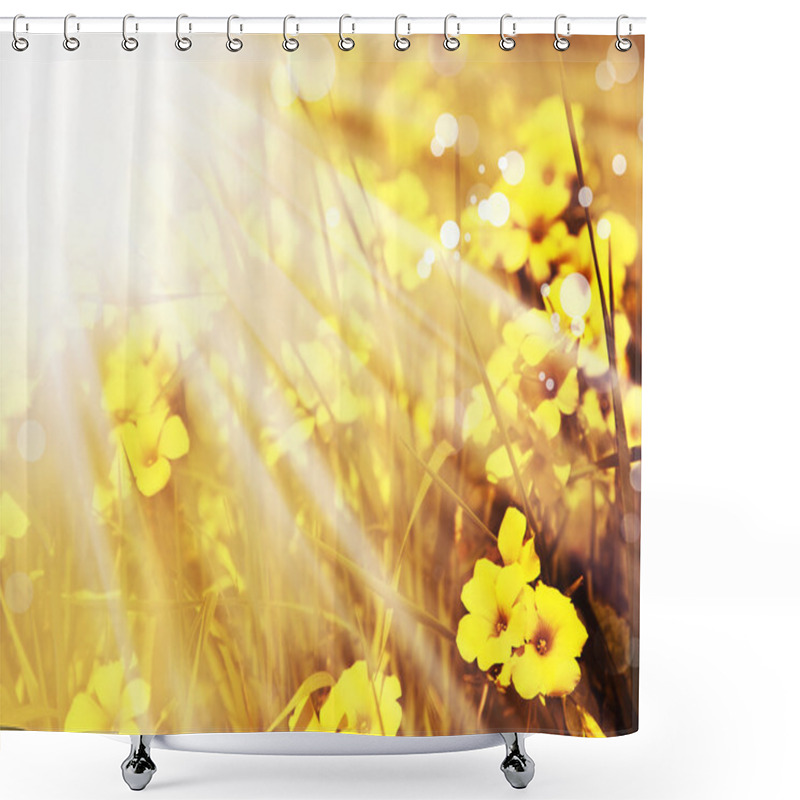 Personality  Yellow Flowers Shower Curtains