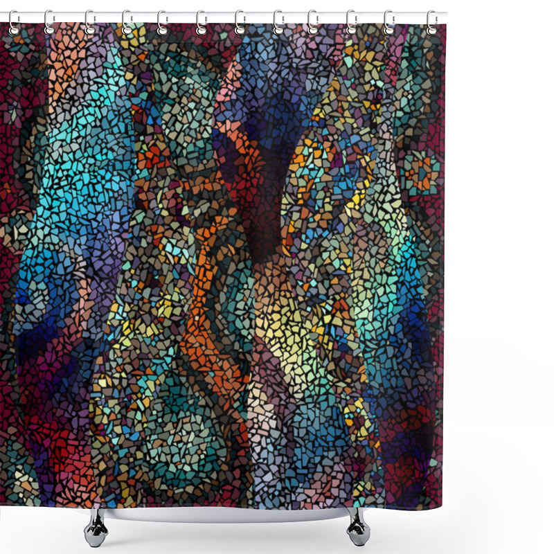 Personality  Seamless Mosaic Pattern Shower Curtains