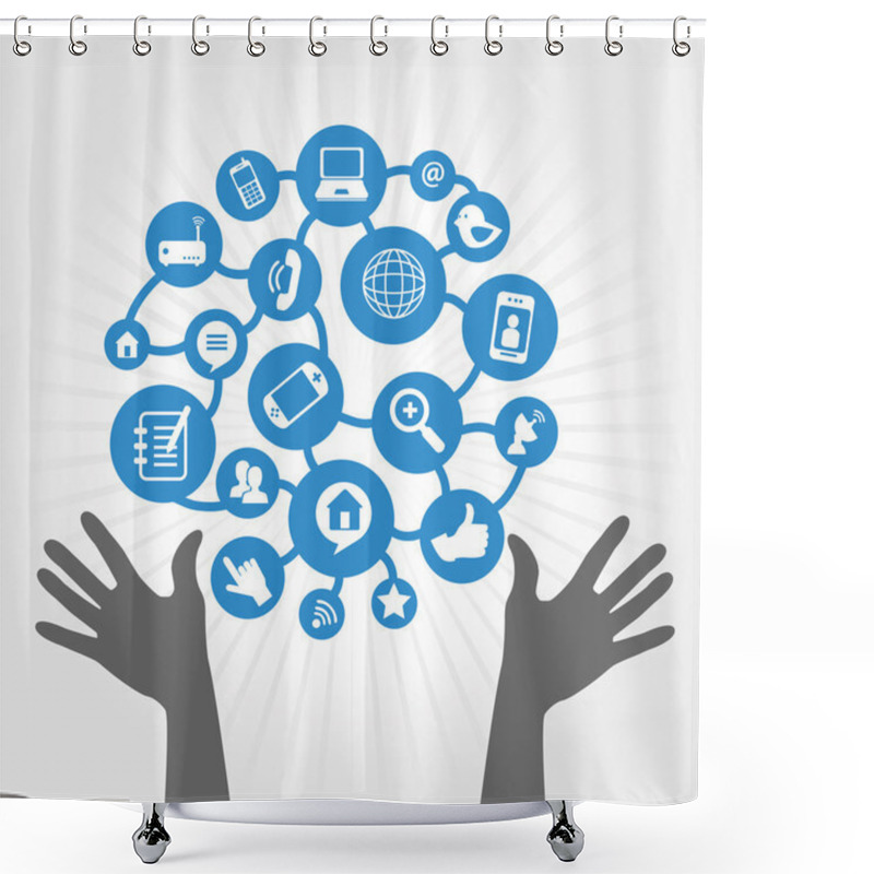 Personality  Social Network Shower Curtains