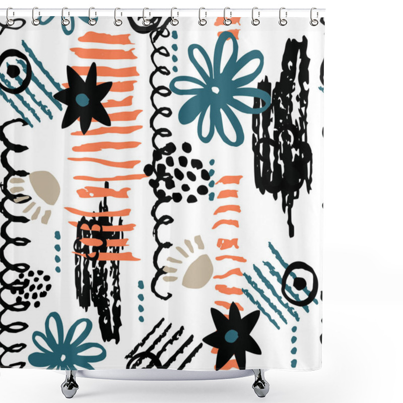 Personality  Seamless Vector Patterns. Shower Curtains