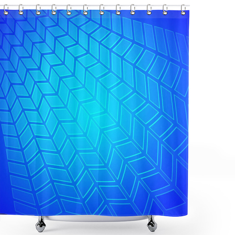 Personality  Blue Mosaic Background Effect Glowing Highlight Design Elements0 Shower Curtains