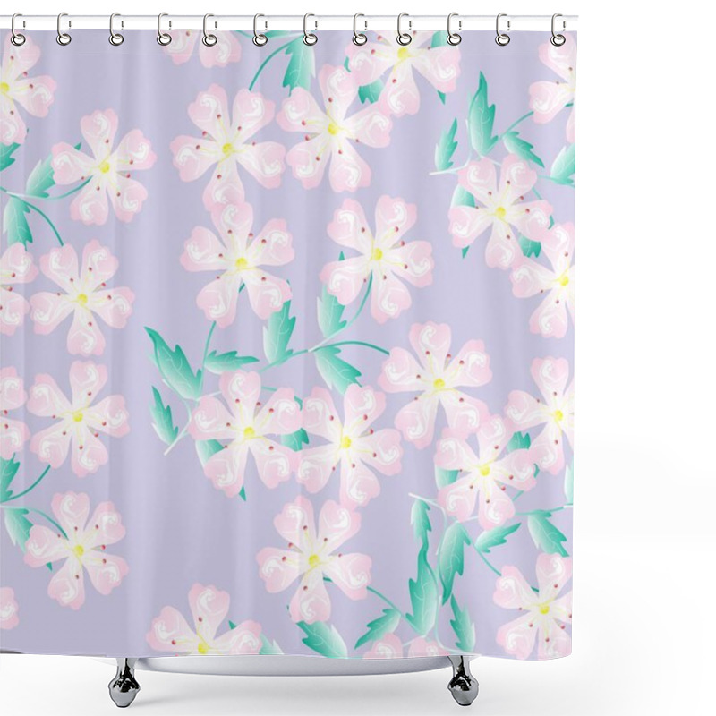 Personality  Seamless Pattern With Floral Motifs Able To Print For Cloths, Tablecloths, Blanket, Shirts, Dresses, Posters, Papers. Shower Curtains