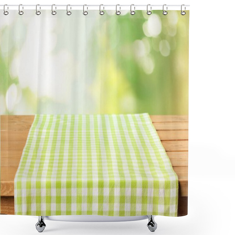 Personality  Empty Table Background Shower Curtains