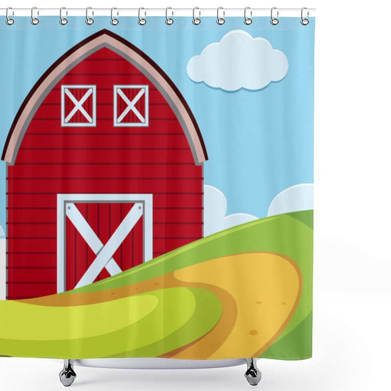 Personality  An Outdoor Scene With Barn Shower Curtains