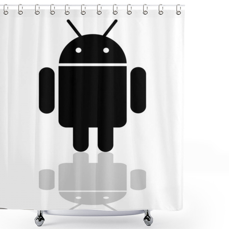 Personality  Android Operationg System Icon Shower Curtains