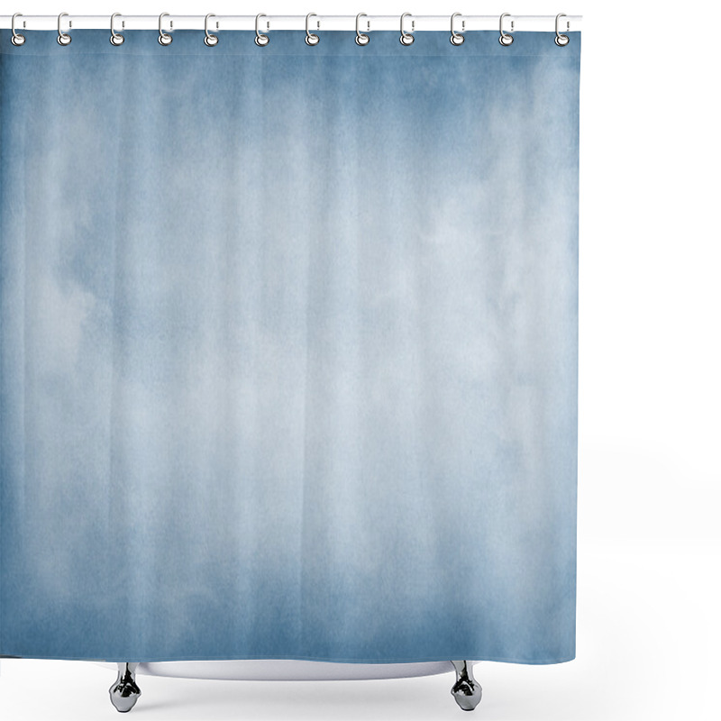 Personality  Fog On Blue Shower Curtains