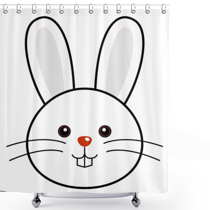 Personality  Cute Rabbit Vector Shower Curtains