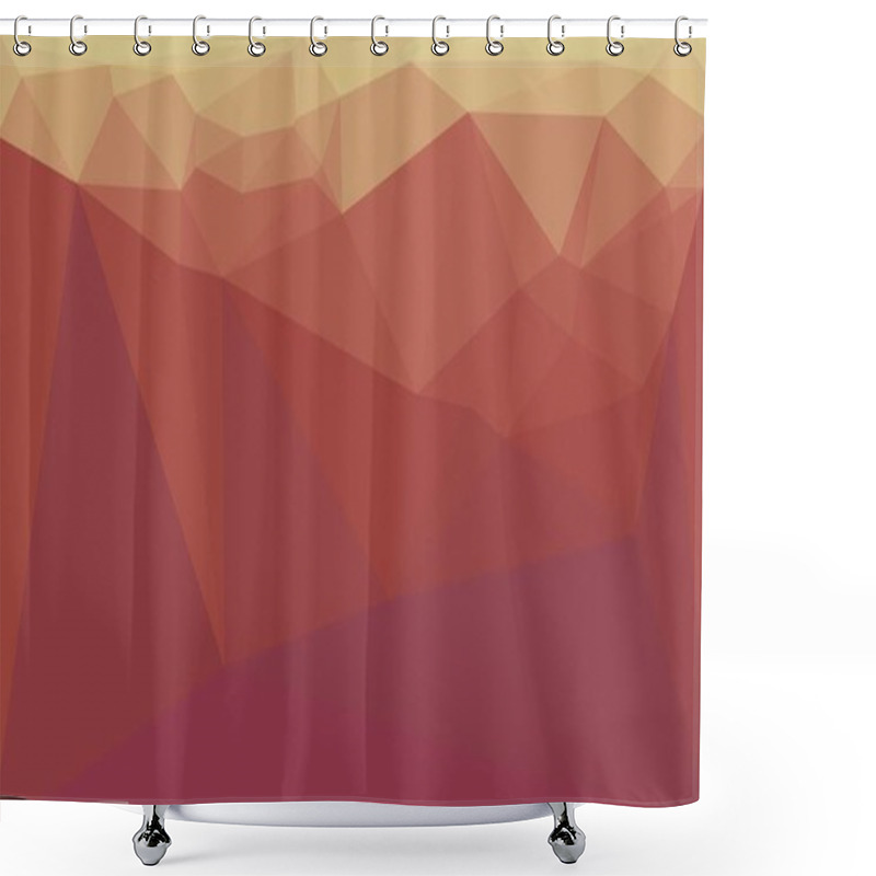 Personality  Pink And Prismatic Background With Polygonal Pattern Shower Curtains