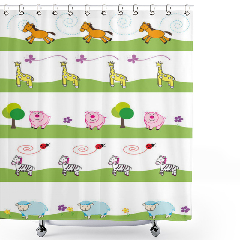 Personality  Animals Background Shower Curtains