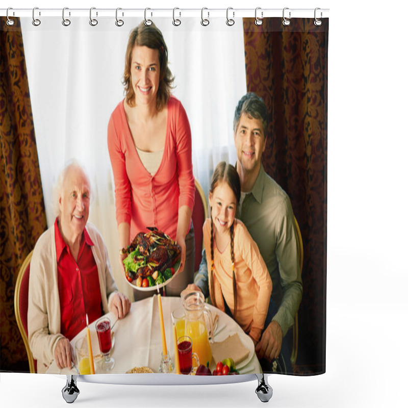 Personality  Thanksgiving Evening Shower Curtains