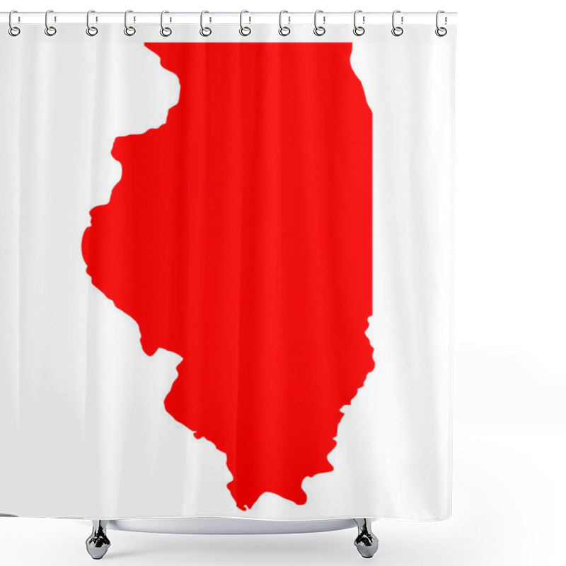 Personality  Map Of Illinois Shower Curtains