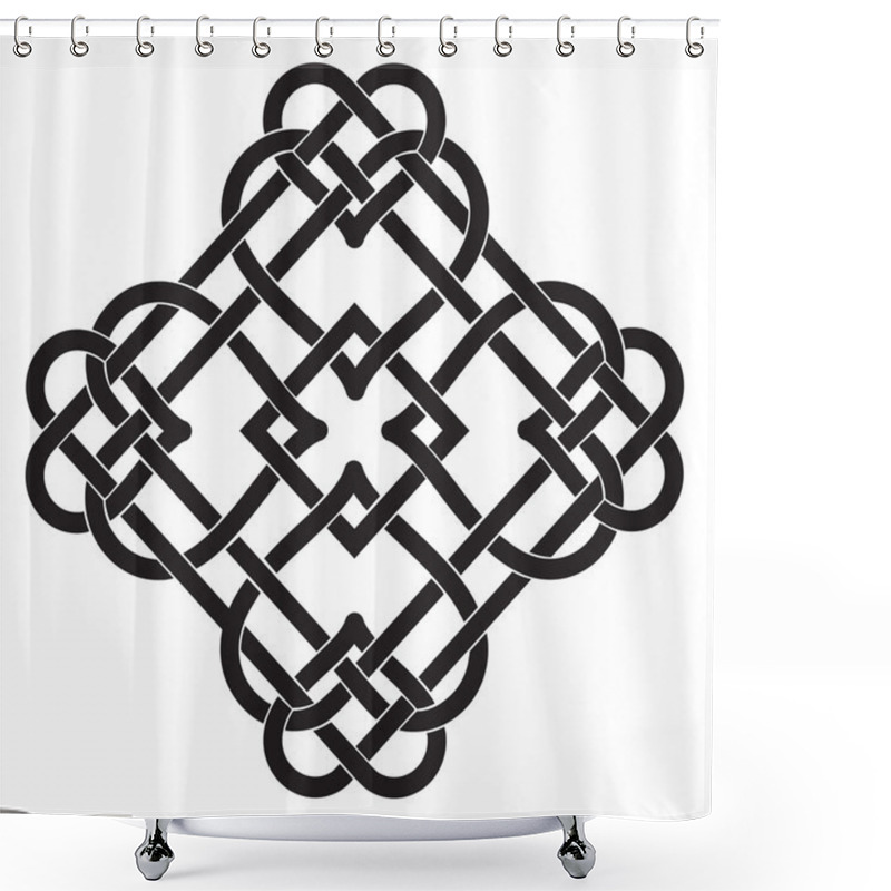 Personality  Celtic Knot Motif Shower Curtains