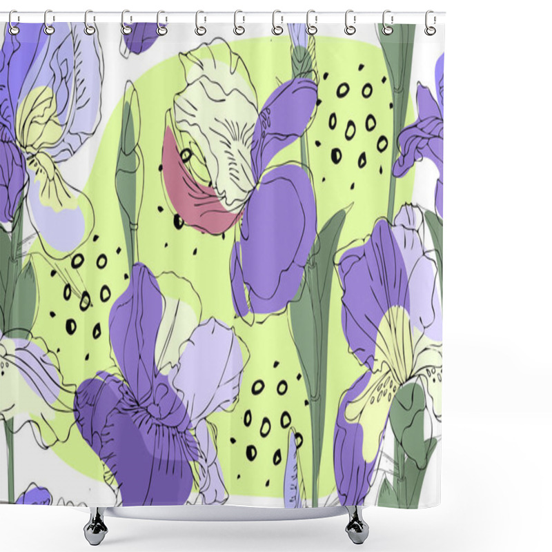 Personality  Floral Seamless Pattern.  Shower Curtains