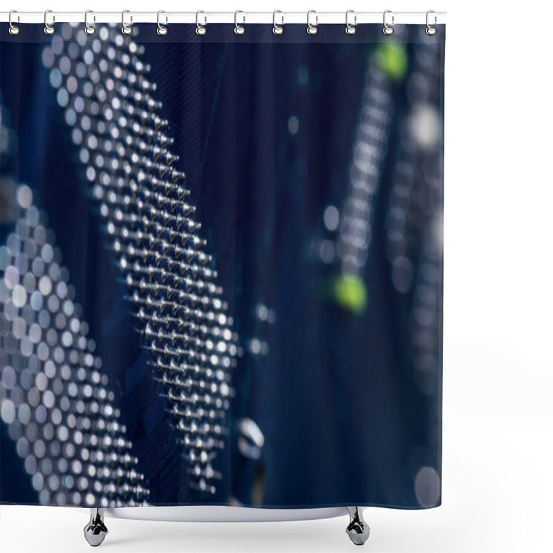 Personality  Selective Focus Of Computer Motherboard Elements Shower Curtains