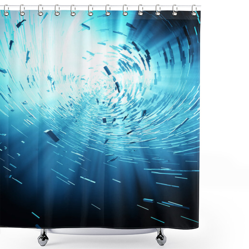 Personality  3D Futuristic Background Shower Curtains