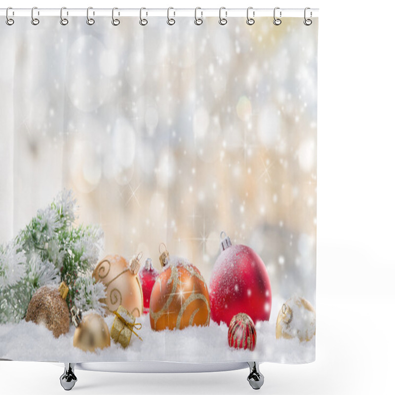 Personality  Abstract Christmas Background Shower Curtains