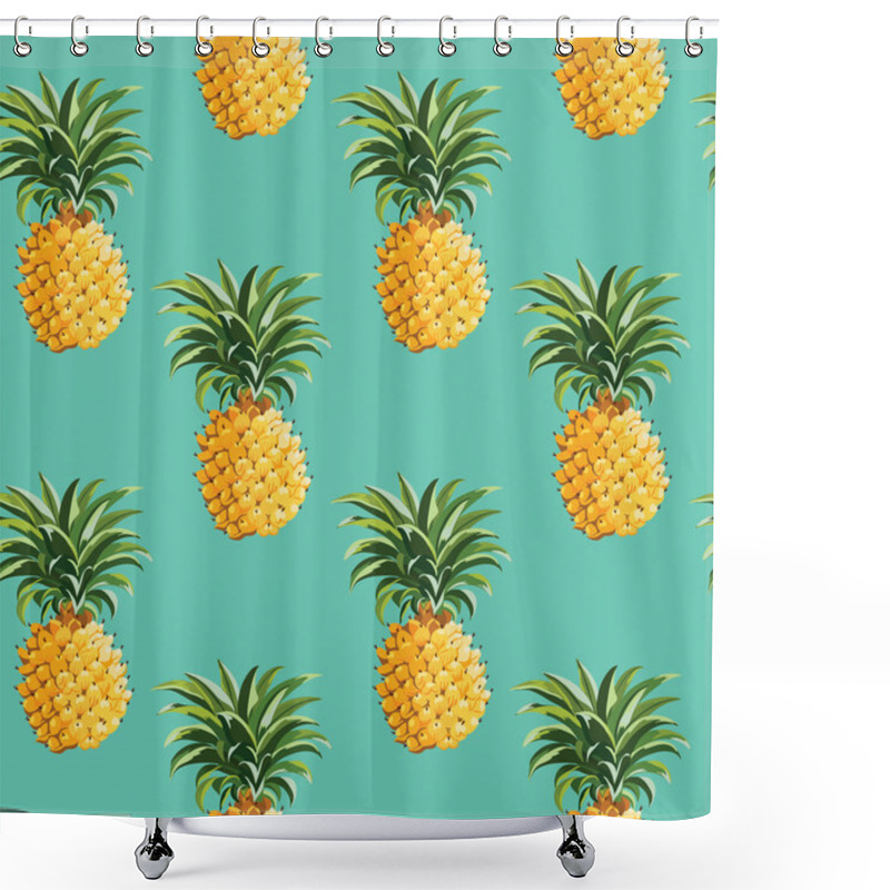 Personality  Pineapples Tropical Background Shower Curtains