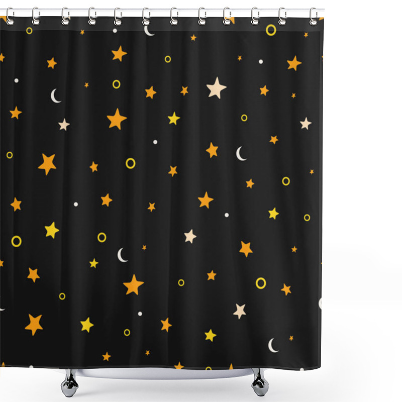 Personality  Cute Cartoon Stars Background Shower Curtains