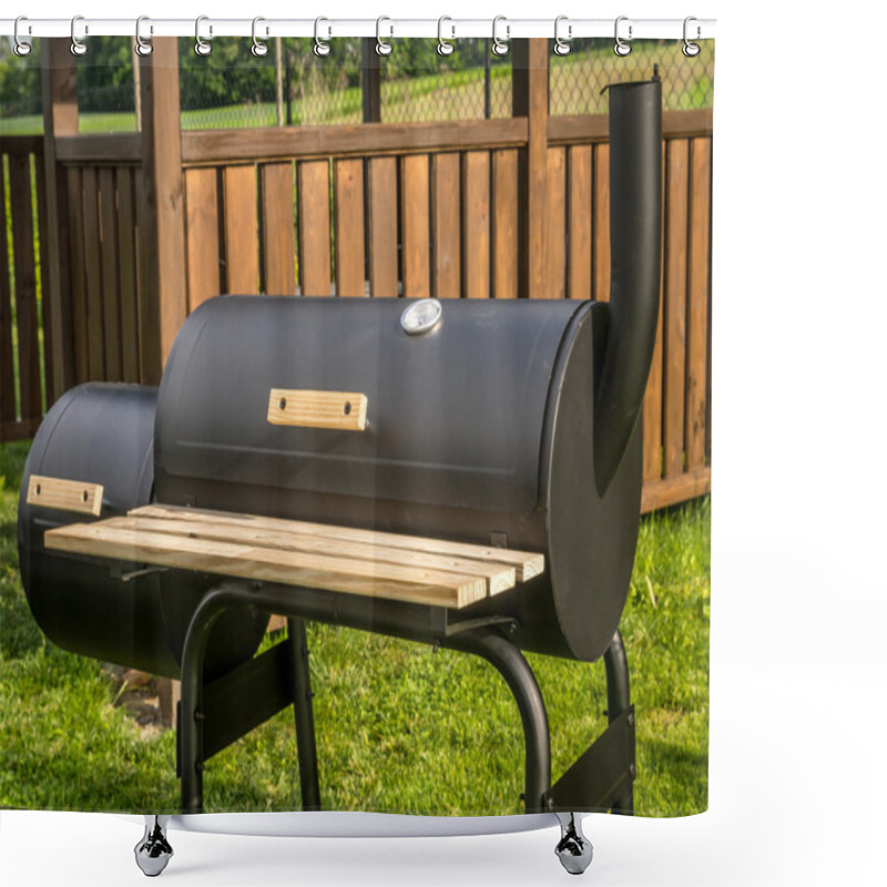 Personality  Black Grill With Chimney Shower Curtains